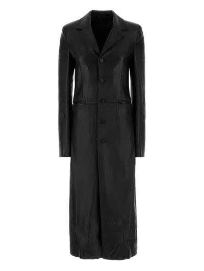 BALENCIAGA LEATHER COAT