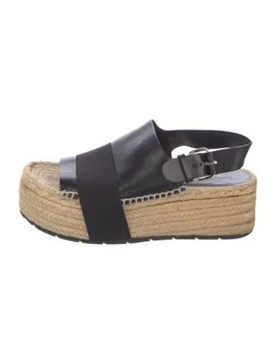 Pre-owned Balenciaga Leather Colorblock Pattern Espadrilles In Blue