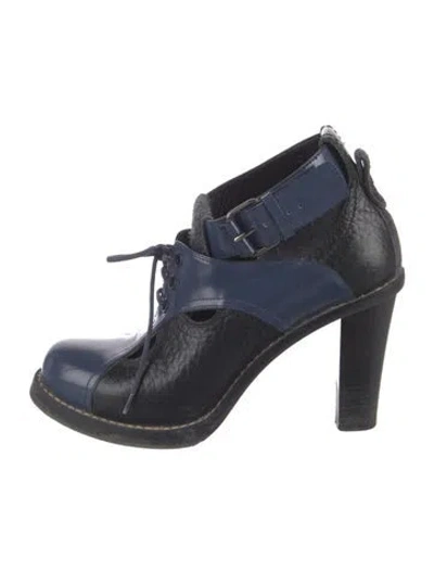 Pre-owned Balenciaga Leather Colorblock Pattern Lace-up Boots In Multi