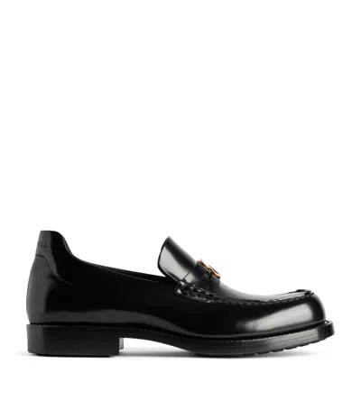Balenciaga Leather Comfy Loafers In Black