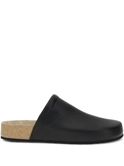 BALENCIAGA LEATHER CORK-SOLE MULES