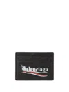 Balenciaga Leather Credit Card Case In Black