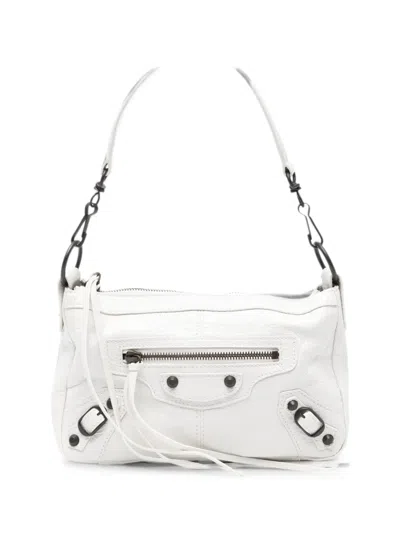 Balenciaga Leather Cross Body Bag In White