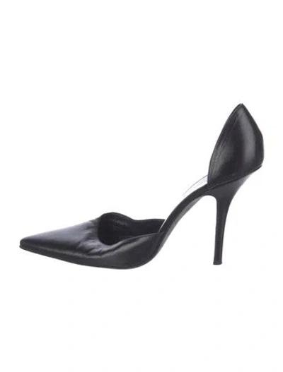 Pre-owned Balenciaga Leather D'orsay Pumps In Black