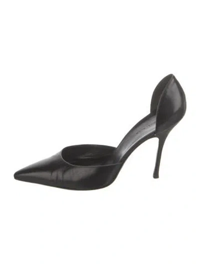 Pre-owned Balenciaga Leather D'orsay Pumps In Black