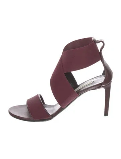 Pre-owned Balenciaga Leather D'orsay Pumps In Burgundy