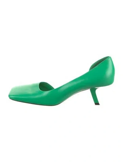 Pre-owned Balenciaga Leather D'orsay Pumps In Green