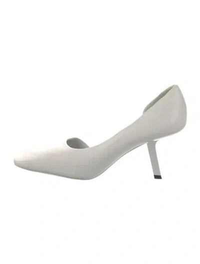 Pre-owned Balenciaga Leather D'orsay Pumps In White