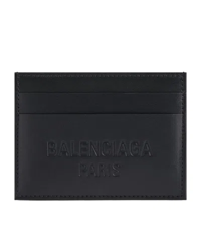 Balenciaga Leather Duty Free Card Holder In Black