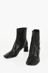 Balenciaga Leather Dutyfree Booties With Inner Zip 6cm In Black