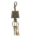 Balenciaga Le City Eiffel Khaki Pendant Keychain In Green