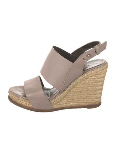 Pre-owned Balenciaga Leather Espadrilles In Pink