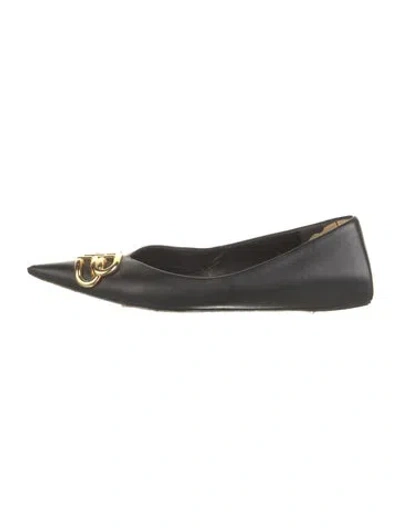 Pre-owned Balenciaga Leather Flats In Black