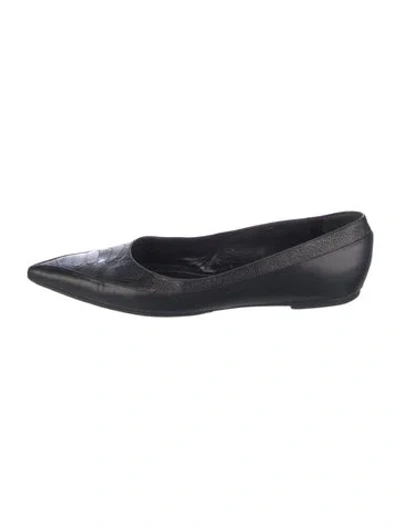 Pre-owned Balenciaga Leather Flats In Black