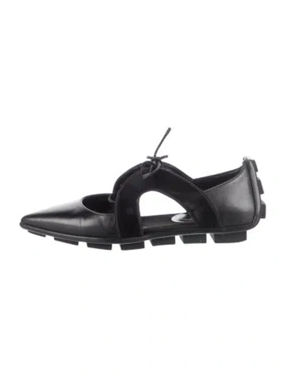 Pre-owned Balenciaga Leather Flats In Black