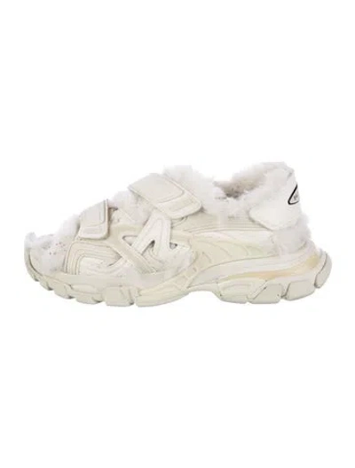 Pre-owned Balenciaga Leather Gladiator Sandals In White