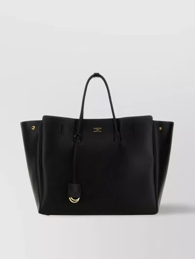 BALENCIAGA LEATHER HAMPTON SHOPPING BAG WITH TOP HANDLES
