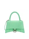 Balenciaga Mint Green Leather Small Hourglass Handbag In Green