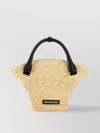 Balenciaga Leather Handled Beach Tote In Cream
