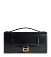 Balenciaga Women Horglss Poch Leather Handbag In Black