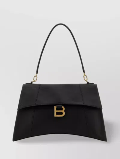BALENCIAGA LEATHER HOURGLASS SHOULDER BAG