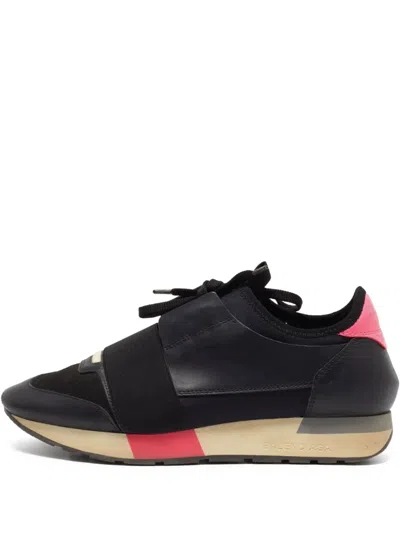 Pre-owned Balenciaga Leather Lace-up Sneakers