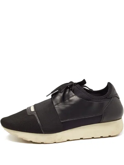 Pre-owned Balenciaga Leather Lace-up Sneakers