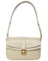 Balenciaga Bb Plauqe Flap Shoulder Bag In Beige