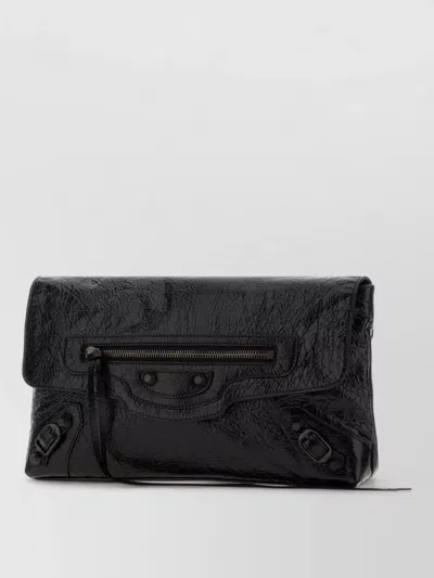 Balenciaga Leather Le City Clutch Bag Strap