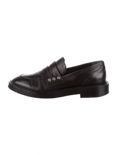 Pre-owned Balenciaga Leather Loafers In Black