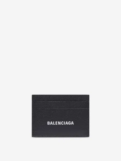 Balenciaga Leather Logo Wallet In Black