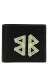 Balenciaga Cash Black Wallet In Grained Leather In Black