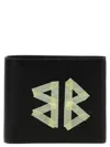 Balenciaga Cash Black Wallet In Grained Leather In Black