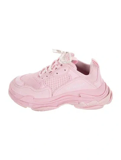 Pre-owned Balenciaga Babies' Leather Low-top Sneakers In Pink