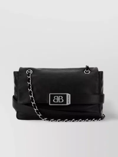 Balenciaga Leather Modu Shoulder Bag With Chain Strap