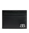 Balenciaga Leather Monaco Card Holder In Black