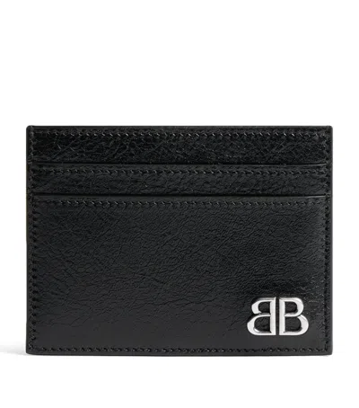 Balenciaga Leather Monaco Card Holder In Black
