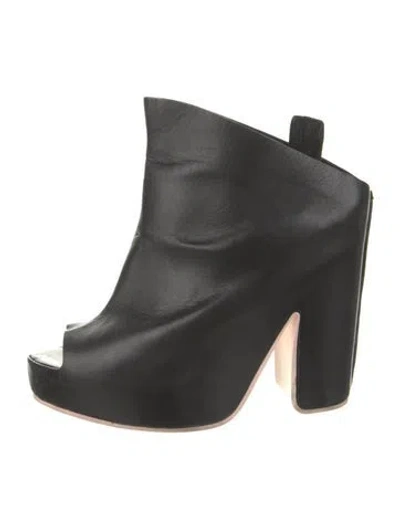 Pre-owned Balenciaga Leather Mules In Black