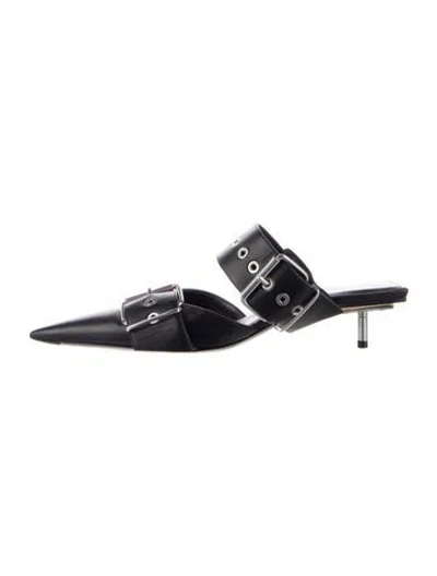 Pre-owned Balenciaga Leather Mules In Black