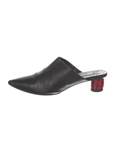 Pre-owned Balenciaga Leather Mules In Black