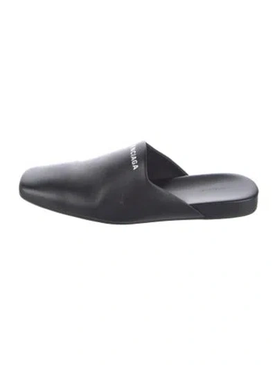 Pre-owned Balenciaga Leather Mules In Black
