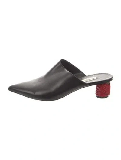 Pre-owned Balenciaga Leather Mules In Black