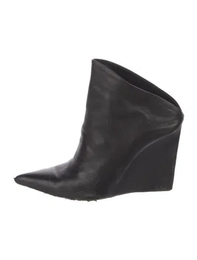 Pre-owned Balenciaga Leather Mules In Black