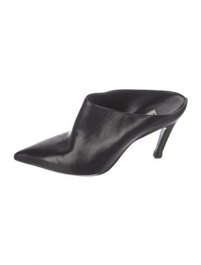 Pre-owned Balenciaga Leather Mules In Black