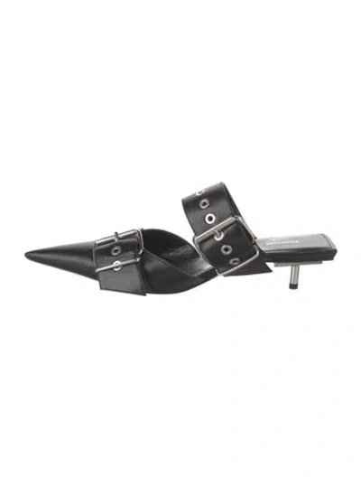 Pre-owned Balenciaga Leather Mules In Black