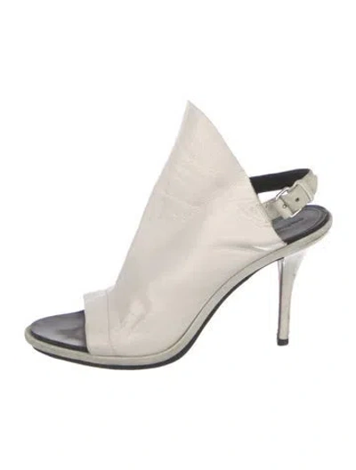 Pre-owned Balenciaga Leather Mules In Neutral