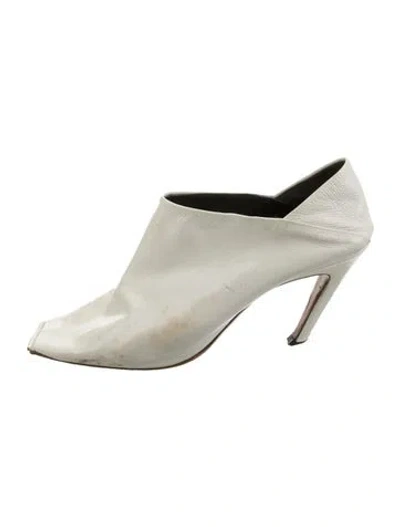 Pre-owned Balenciaga Leather Mules In White