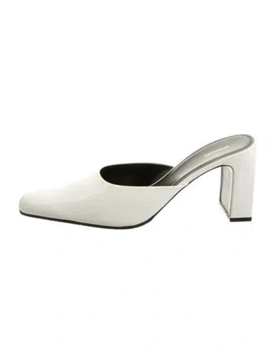 Pre-owned Balenciaga Leather Mules In White