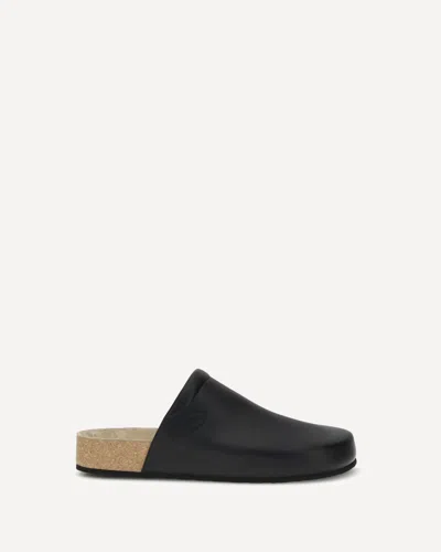 BALENCIAGA LEATHER MULES WITH CORK INSOLE