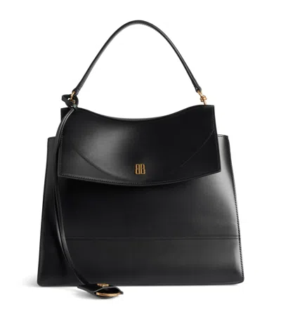 Balenciaga Leather Nano Top Handle Bag In Black